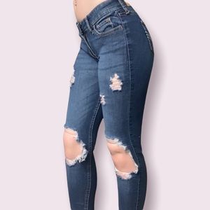 Dark denim skinny jeans